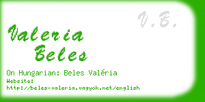 valeria beles business card